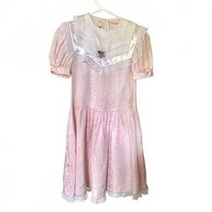 Vintage Gunne sax girls sz 8 pink mermaid cottage core princess party dress